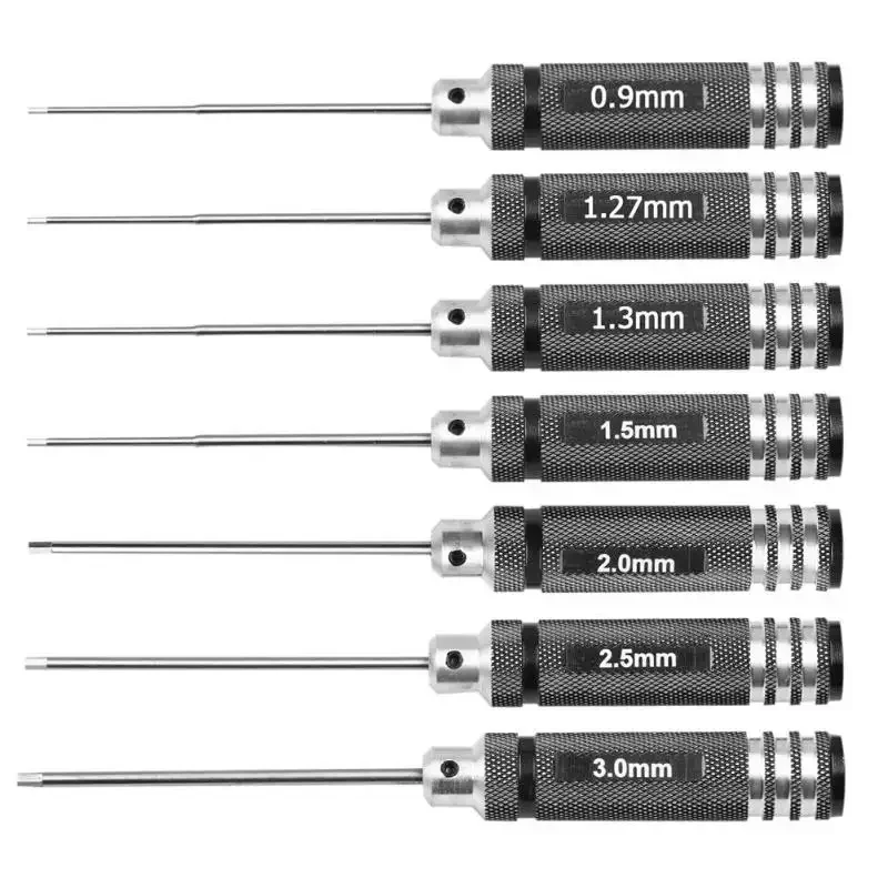 Rc Helicopter Tool Kit - 0,9/1,27/1,3/1,5/2,0/2,5/3,0mm Weißer Stahl Sechskant-Schraubendreher-Set für RC-Helikopter,