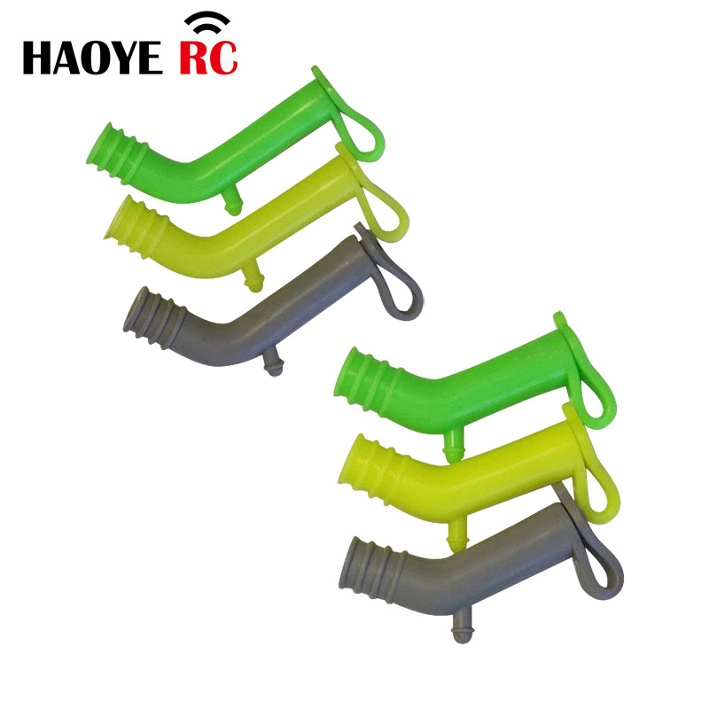 Rc Helicopter Gas - Haoye Motor-Auspuff-Verlängerungsrohr, Silikon-Endabweiser mit Kappe für
